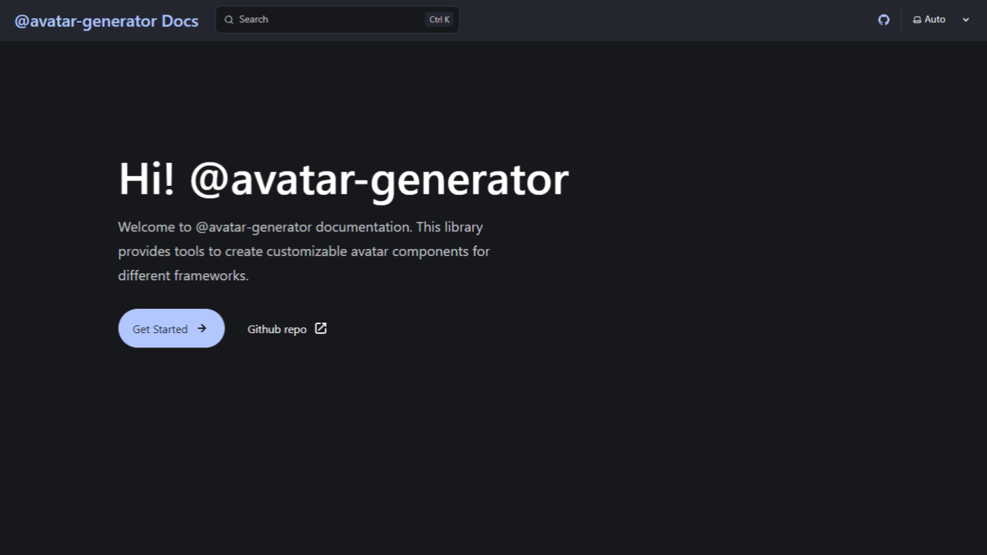 Screenshot of @avatar-generator