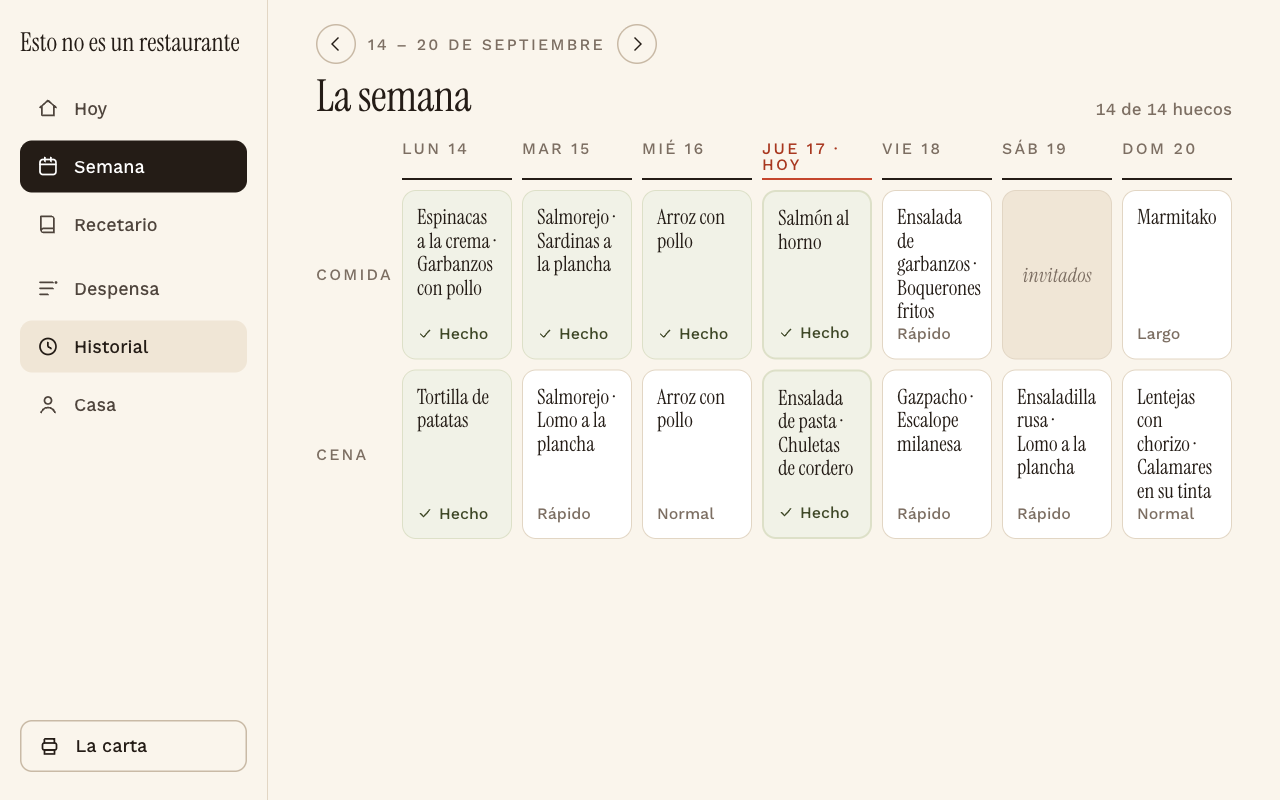 Screenshot of Esto no es un restaurante